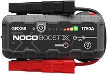 NOCO Boost X GBX55 1750A 12V UltraSafe Lithium Jump Starter, Car Battery Booster, Jump Start Pack, Portable Power Bank Charger, and Jumper Cable Leads for up to 7.5L Petrol and 5.0L Diesel Engines