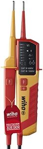Wiha Spannungs- und Durchgangsprüfer 12 - 1.000 V AC, CAT IV inkl. 2x AAA-Batterien I mit LED-Anzeige I Einhandprüfung (45216)