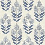 Naphite Blue Tulip Floral Peel and Stick Wallpaper Vintage Leaf Boho Contact Paper for Cabinets Drawers Self Adhesive Removable Wallpaper for Bathroom Bedroom Farmhouse Neutral Wallpops 17.3’’×393’’