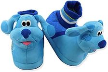 Blue's Clues & You Blue Toddler Plush 3D Sock Top Slippers (Blue/Multi, 7-8 M US Toddler)