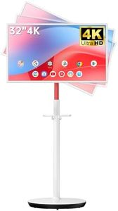KTC 32 Inch MegPad 4K Touchscreen Smart Portable Monitor with Android 13 Google EDLA-Certified, 9500mAh Built-in Battery Mobile Screen on Wheels, Wireless Remote Control, 8+128GB Octa-coreCPU