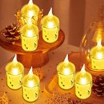 FANSIR LED Tea Lights Candles 24 Pack Flameless Tealights Battery Operated Realistic Flickering Electric Fake(Batteries Include), Yellow, Extra Large, (FS-D460)