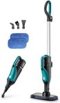 Kenmore SM2050 2-in-1 Steam Mop Hard Floor Cleaner with 2 Modes & 2pcs Washable Pads for Carpets, Rugs and Upholstery, Green