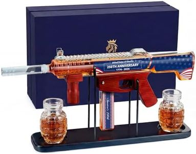 Kollea Cool Whiskey Decanter Gift Set with 2 Grenade Glass, Star Bar Blue