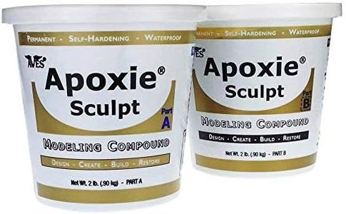 Aves Apoxie Sculpt - 2 Part Modeling Compound (A & B) - 4 Pound, Apoxie Sculpt for Sculpting, Modeling, Filling, Repairing, Easy to Use Self Hardening Modeling Compound – Natural