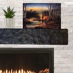 TheOne#1 Mantel Floating Shelf Hand Hewn Fireplace Mantel (Espresso DISTRESSSED 48 INCH)