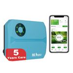 Smart Sprinklers Controller WiFi, Irrigation Controller Easy Use App Enabled, 4 Zone + 16 Plans, Save Water Auto Skin Rain, Freeze & Wind, 10 Minutes Install (Light Blue)