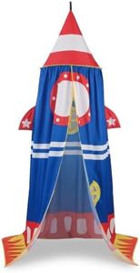 MABOZOO Rocket Bed Canopy for Kids, Blue Space Play Tent, Mosquito Net