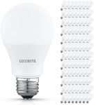 LUXRITE A19 LED Light Bulb 75 Watt Equivalent, 2700K Warm White, 1100LM, Non-Dimmable, Standard LED Light Bulbs, 9.5W, E26 Base, Enclosed Fixture Rated, Damp Rated, ETL Listed (96 Pack)