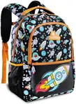 Decorably Backpack for Kids - 16.5in Holographic Space Backpack for Boys, Kids Backpack Boys, Kids Backpack Space Backpacks for Boys Space Backpack, Kids Space Backpack, Outer Space Backpack