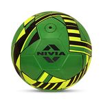Nivia Blade Machine Stitched Football, 32 Panel Football, PVC Stitched Football, Football for Traning, Recreational, Beginners, Soccer Ball, Football Size - 5 (Green)