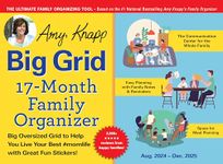 2025 Amy Knapp's Big Grid Family Organizer Wall Calendar: August 2024 - December 2025