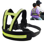 SNOWIE SOFT Kids Safety Belt For Two Wheeler With Reflective Strips,Portable Light Green Seat Belt Children Motorcycle Harness Bike,Adjustable Safety Harness For Kids Ride Strap(2-12Years)