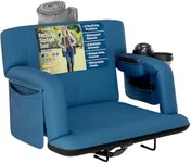 Reclining Stadium Seats for Bleachers with Back Support – Wide Bleacher Chair Cushion, Armrests, Large Pockets, and Multiple Safety Features – Best Stadium Seat Chairs for Camping, Kayak Backs & More