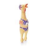 Outward Hound Squawkers Henrietta Latex Rubber Chicken Interactive Dog Toy, Small