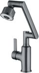 Lefton Rotatable Faucet with 5 Water Outlet Modes for Bathroom and Kitchen, Grey, KF2205-2