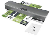 Leitz iLAM Office Pro A3 Laminator – Ultra-Fast 1-Minute Warm-Up, 75-125 Micron, Smart LED Status, Entry Guide LEDs, Anti-Jam, Auto Shut-Off, Includes 5 x A4 Laminating Pouches, Grey/ White, 75181084