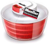 Mueller Salad Spinner with QuickChop Pull Chopper, Vegetable Washer with Bowl, Anti-Wobble Tech, Lockable Colander Basket and Lid with Pull Cord - Lettuce Washer and Dryer