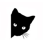 Black Cat Head Sticker Vinyl Car Scooter Car Tuning Truck