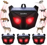 Animal Deterrent Devices, 4 Pack Animal Repeller Outdoor, Raccoon Deterrent Solar Powered Mole Cat Fox Repellent Squirrel Repellent Bird Repellent Devices with Red Strobe Lights Cat Deterrent Device