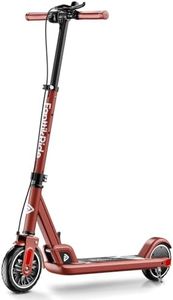 FanttikRide T9 Electric Scooter for Kids, 7/10/12 MPH, LED Battery Indicator, Height Adjustable and Foldable, Electric Scooter for Kids 13+, The Best Gift for Teenager and Kids (Red)