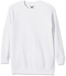 Fruit of the Loom Unisex Kids Set-In Classic Set-In Long Sleeve Sweater, White (Weiß - Weiß), 14/15 years