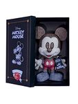 Simba 6315870309 Disney Denim Mickey Mouse - October Edition, Amazon Exclusive, 35 cm Plush Figure in Gift Box, Special, Limited Edition Collectible, Soft Toy Suitable for Children from Birth