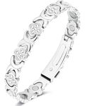 Jeracol 99% Copper Bracelet for Women,Magnetic Bracelet for Women with Lucky Clover Design,Adjustable Length with Sizing Tool in Gift Box(Silver)
