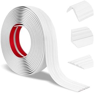 Wall Corner Protector Peel and Stick Corner Trim Molding Flexible Inside & Outside Wall Edge Guard Self Adhesive Moulding Trim for Edge Use, White, 2.3” W x 40’ L