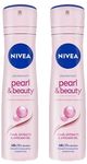 Nivea Deodorant, Spray Pearl & Beauty for Women, 150ml (Pack of 2)