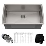 Kraus KHU100-30 30 inch Undermount Single Bowl 16 Gauge Stainless Steel Kitchen Sink