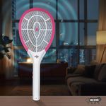 Nippo New Terminator Mini Re-Chargeable Insect Killer, Mosquito Bat, Fast Charging 1200 mAhLithium ion Battery, C Type Micro USB Charging,6 Month Warranty by NIPPO- Pink