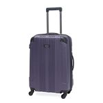 Kenneth Cole Reaction Plastic Out of Bounds Hardside 4-Spinner Wheels Carry-On Luggage (24-Inch Check in, Smokey Purple), 66 Centimeters