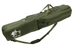 Ferocity Fishing Rod Tube Bag 3 Pockets Shoulder Carry 6 Rod Bag Suitcase 160 cm with fish pattern [023]