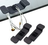 Yonput 2 PCS Cable Holder Clips, Cord Holder Clips for Car Self Adhesive Cable Management Organizer, Cable Organizer Keeper for Organizing USB Charging Cable Home Office and Car (Black)