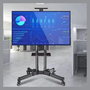 AUDIOVAN TV Stand with Wheels for 32-70 Inch TV Display Stand Rolling Matel TV Cart Trolley Mobile Movable TV Bracket (AVT-1600)