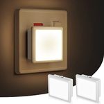 LOHAS LED Night Light[2 Pack], Night Light Plug in Wall with Dusk to Dawn Photocell Sensor, 3000K Warm White, Nightlight for Kids/Children, Stairs, Hallway, Kitchen, Bedroom