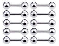 Nipple Rings Tongue Rings Stainless Steel 14G 16G 18G Straight Barbells Piercing Jewelry