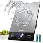 Drcowu Large Display Food Kitchen Scale, 10kg Digital Scales for Baking, Cooking, Keto and Meal Prep, Balance Alimentaire, Food Weight Scale with 1g Accuracy and LCD Backlit, Easy to Read, Gram and Oz