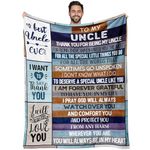 Ekpvgit Uncle Gifts for Christmas, Uncle Gifts for Men, Uncle Gifts from Niece Nephew, Great Gifts for Uncle, Best Uncle Ever Gifts for New Uncle, Uncle Christmas Birthday Gifts Blanket 50"x60"