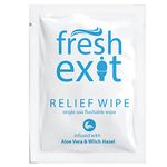 FreshExit – Individually Wrapped Hemorrhoid Wipes – 36 Count – Same Active Ingredients - Large Witch Hazel Wipe in Small Discreet Package - a Great Flushable Wipe for Adults