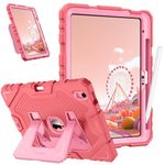 FINTIE Kids Case for iPad (A16) 11th Generation 11 Inch (2025), iPad 10th Generation 10.9 Inch (2022), Fully-Body Rugged Heavy Duty Shockproof Kiddie Case Built-in Stand for Boys & Girls, Pink
