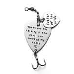 Father of The Bride Groom Fishing Lures Dad Gifts from Daughter Father in Law Fishing Hook Wedding Gift (Thank You for rasing The Girl who Hooked My Heart)