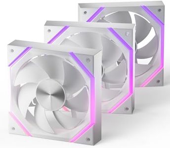 Asiahorse Nyota 120mm Case Fan with Efficient Cooling, ARGB Fan Lighting, 800-1800RPM Speed Control, and Whisper-Quiet Operation Under 29 dB, Unique Design for PC