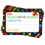 FaCraft Star Classroom Incentive Cards- 50pcs Chalkboard Teacher Mail Notes to Parents Motivational Good Behavior Postcards Happy Mail from Teacher Preschool Kindergarten Elementary School Supply