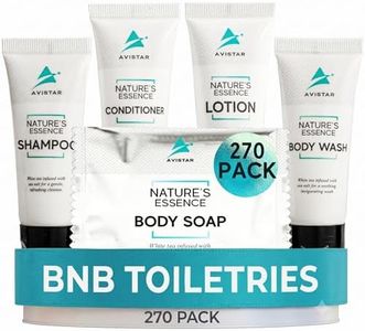 270 Piece Hotel Soap & Bulk Toiletries - Travel Essentials for BnB Hosts & Guests - Hotel Shampoo & Conditioner Supplies for Guests, Hotel Toiletries Bulk Set, Mini Bulk Travel Size Toiletries