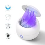 2026 Ultrasonic Retainer Cleaner Machine for Braces, Jewelry, Mouth Guard, 24W Ultrasonic Cleaner with 3 Modes, Suitable for Dental Appliances, Mouth Guard, Night Guard Braces, Jewelry, 200ML Portable Capacity (white)