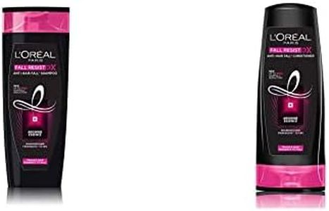 L’Oréal Paris Fall Resist 3X Anti-Hairfall Shampoo, 360ml Pack of 1 (With 10% Extra) And Fall Resist 3X Anti-Hairfall Conditioner, 175ml (With 10% Extra)