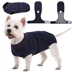 Kuoser Dog Surgery Recovery Suit for After Surgery Female,Professional Pet Recovery Shirt Dog Abdominal Wounds Bandages,Substitute E-Collar & Cone,Prevent Licking Dog Onesies （blue S）