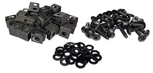 RackGold® Black 10-32 Slide-on Cage Nut & Screws w/Washers 25-Pack - USA Made